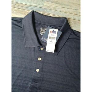 Chaps 78 Golf Stay-Dry Men's XXL Polo Shirt Short Sleeve Pebble Pea Navy NWT